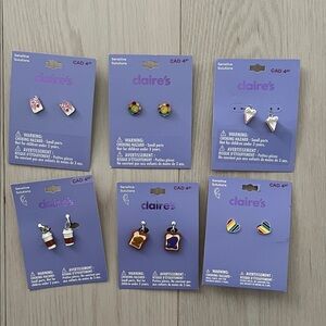 Claire's Girls set of 6 earrings